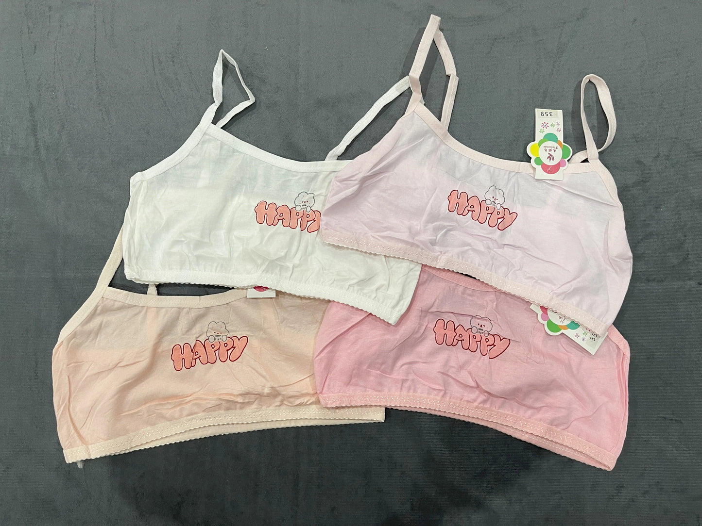 Pack Of 3 Teenage Girls Cotton Training Bra – Non Padded, Steel-Free Bra, Everyday Comfort