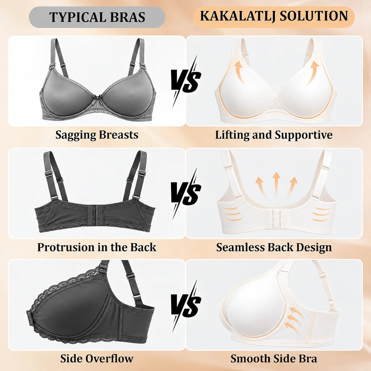 Seamless Jelly Bra – Deep V Soft Comfort Push-Up T-Shirt Bra for Women