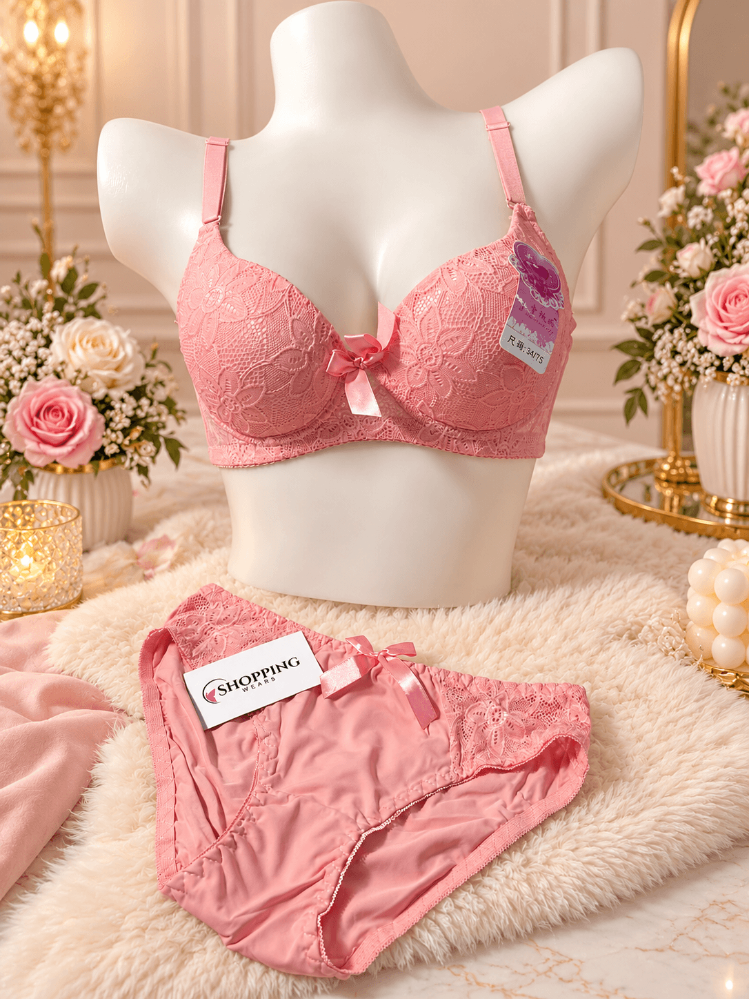 Premium Floral Lace Bra & Panty Set for Women β Sizes 32β38