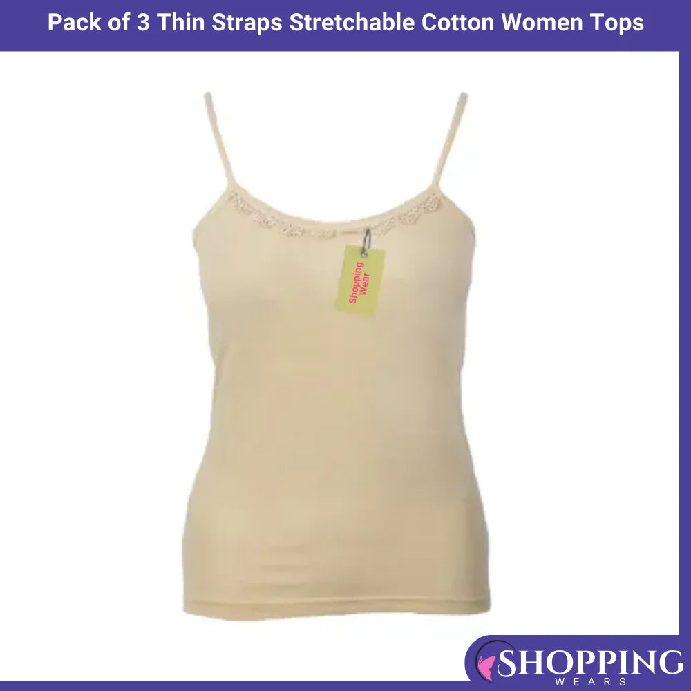 SHOPPING WEARS Pack of 3 Camisole for Girls Tanktops for women Shameez