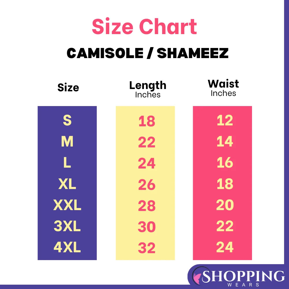 SHOPPING WEARS Pack of 3 Camisole for Girls Tanktops for women Shameez