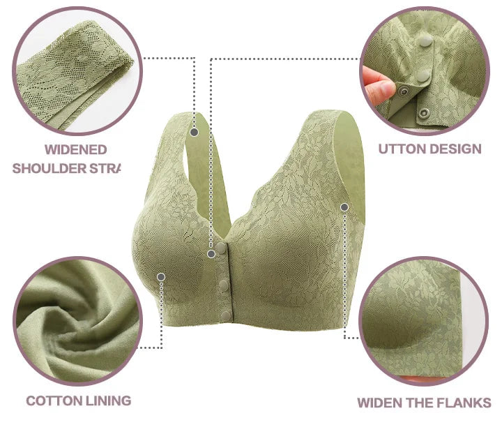 Front Open Lace Bra for Women – Button Closure Bra | Shoppingwears