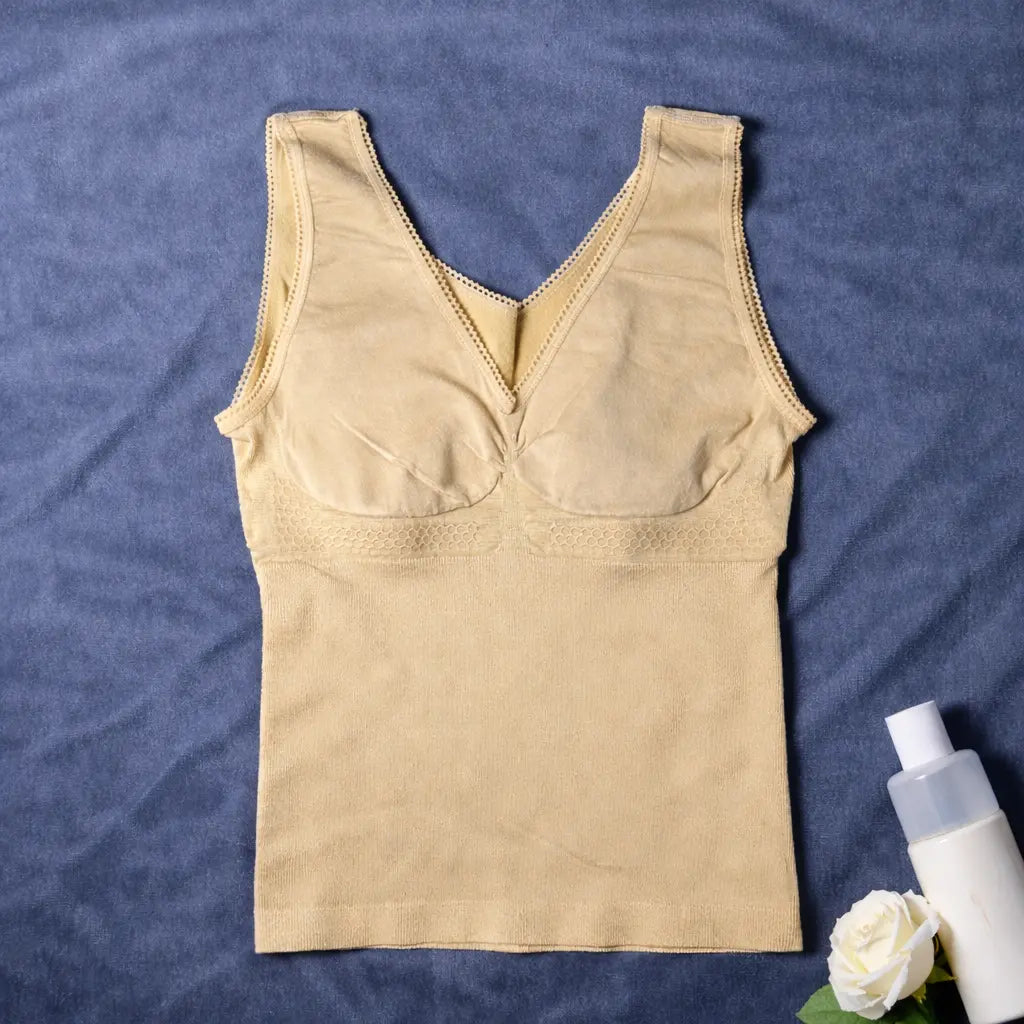 New Women Seamless Cami Shaper with Built-In Bra for Tummy Control