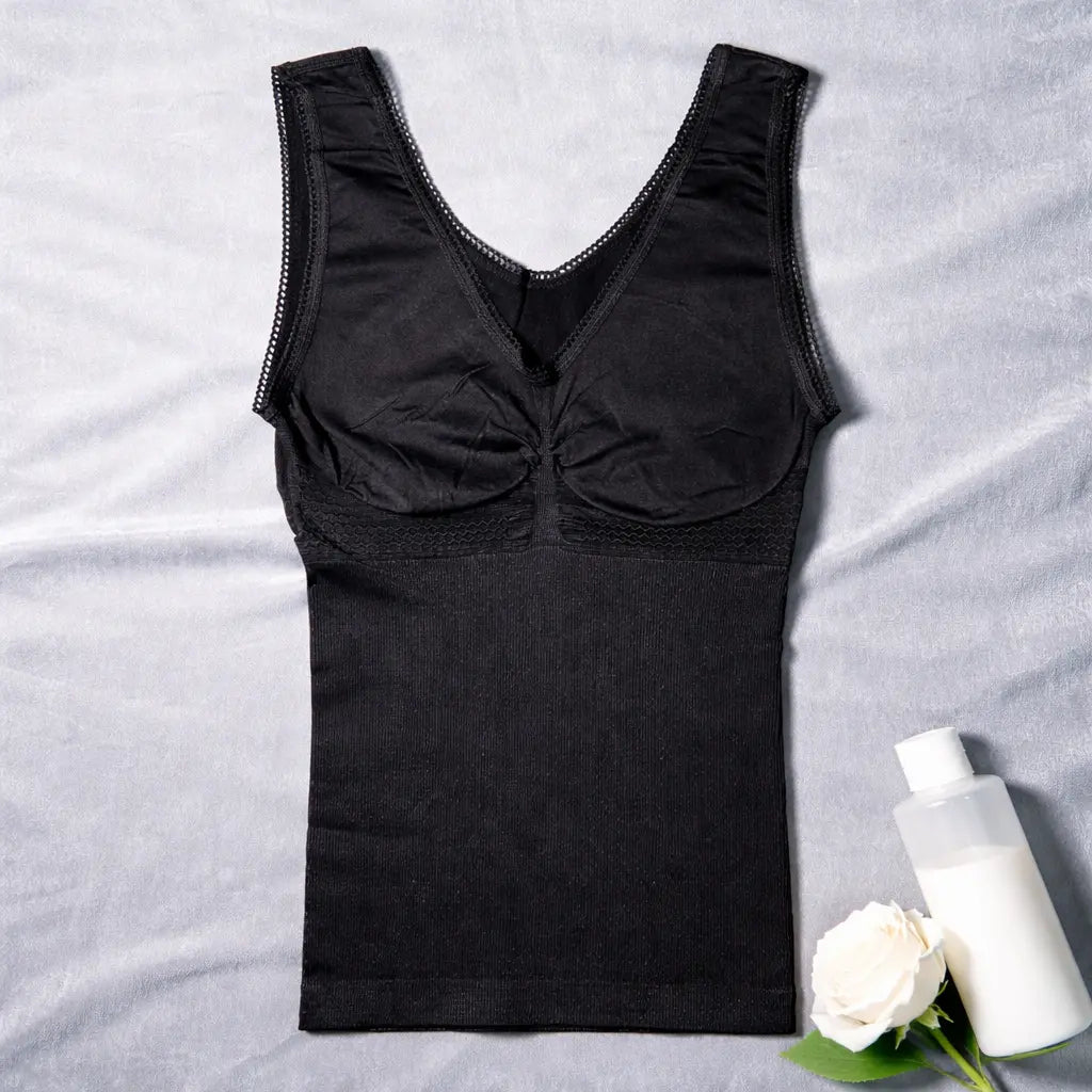 New Women Seamless Cami Shaper with Built-In Bra for Tummy Control
