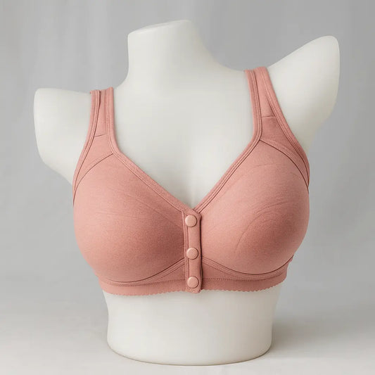 Padded Front-Open Comfort Bra – Soft, Non-Wired, Easy Wearing