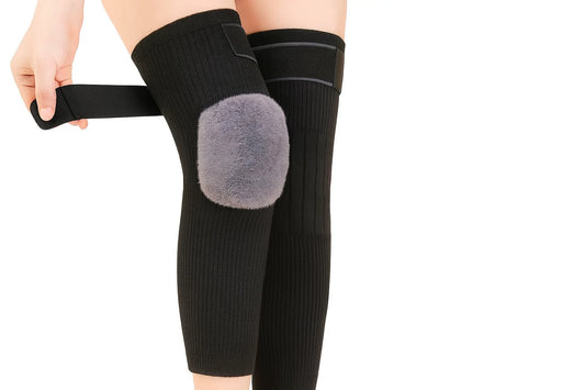 Unisex Winter Wool Knee Warmers – Thermal, Breathable & Elastic Support Pads for Men & Women.