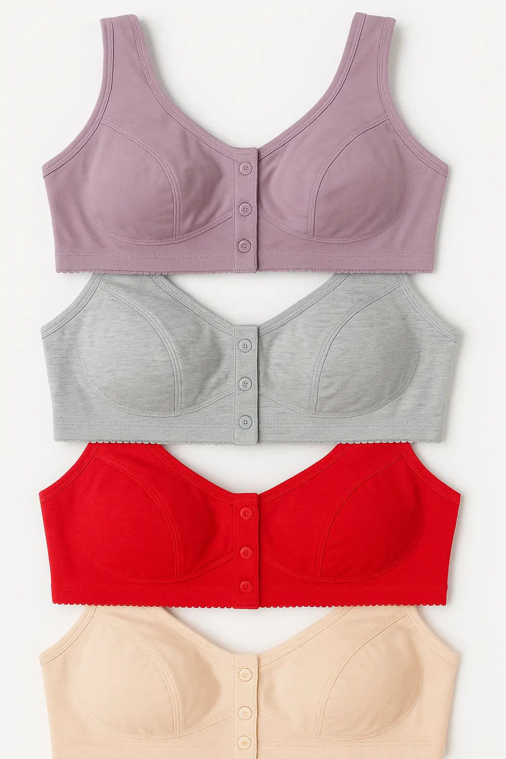 Winter Button Bra for Women – Non-Wired Front Button Design