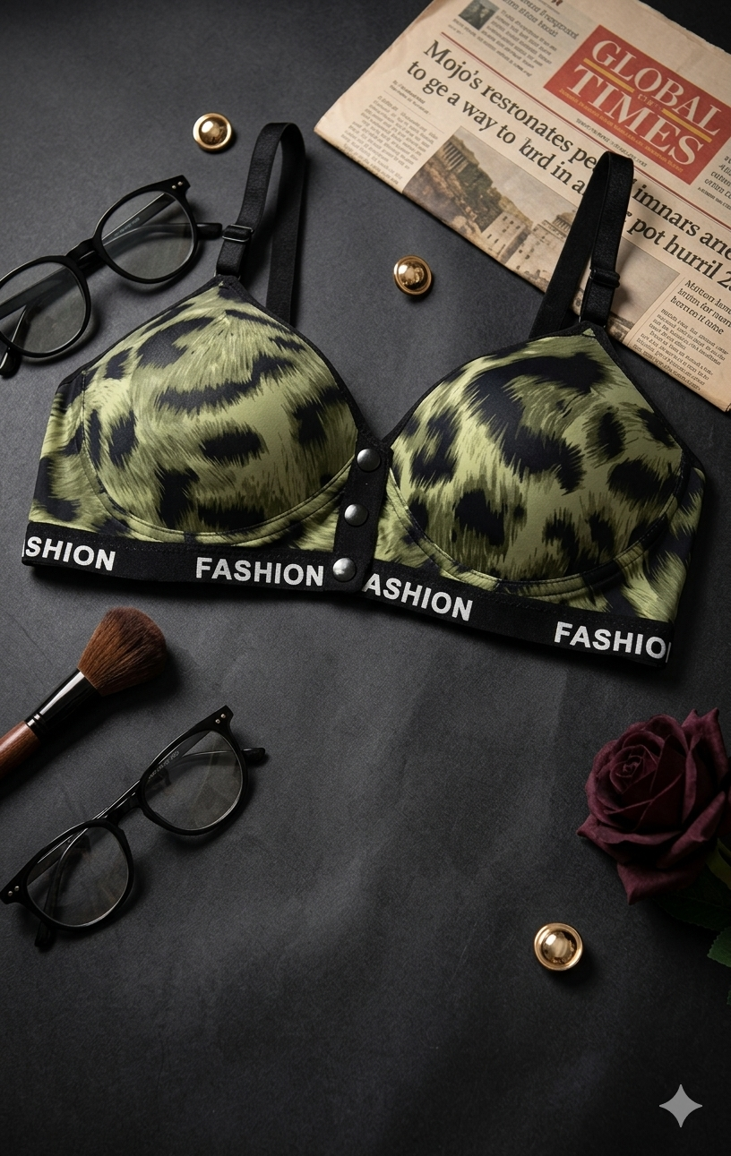 Luxe Leopard Collection - Front Open Premium Fashion Print Bras