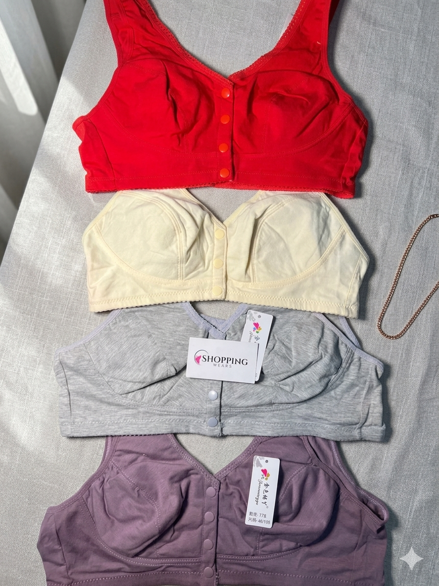 Imported Breathable Front Open Button Bra Summer Season