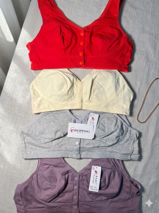 Imported Breathable Front Open Button Bra Summer Season