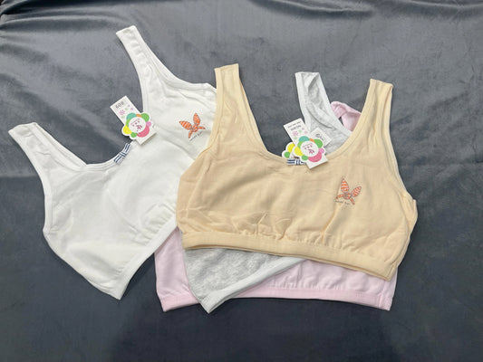 Pack Of 3 Teenage Girls Cotton Training Bra – Non Padded, Steel-Free Bra, Everyday Comfort
