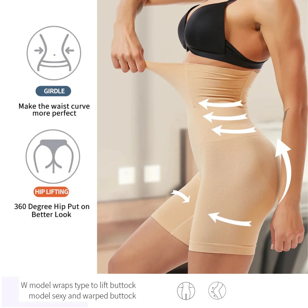 Lower Half Body Shaper for Women – High-Waist Stretchable Shapewear