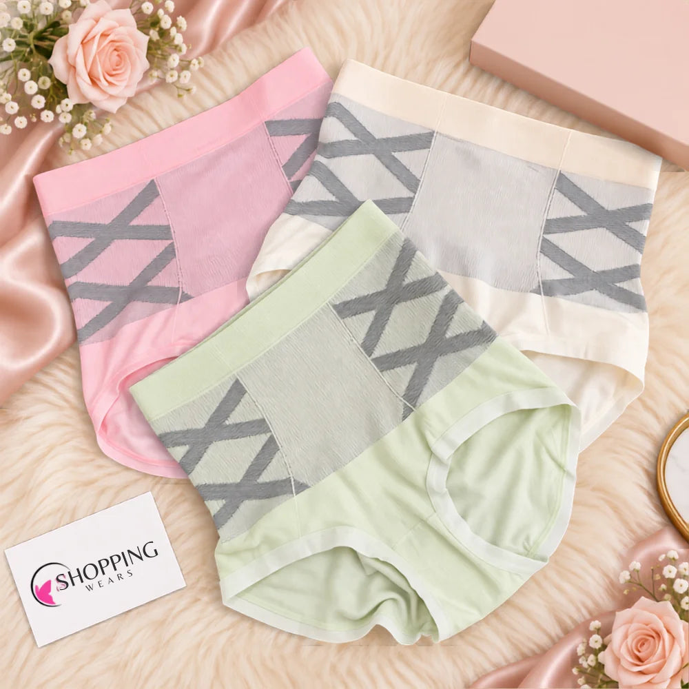Criss-Cross Mesh High Waist Panties for Women – Free Size M–XL – ShoppingWears