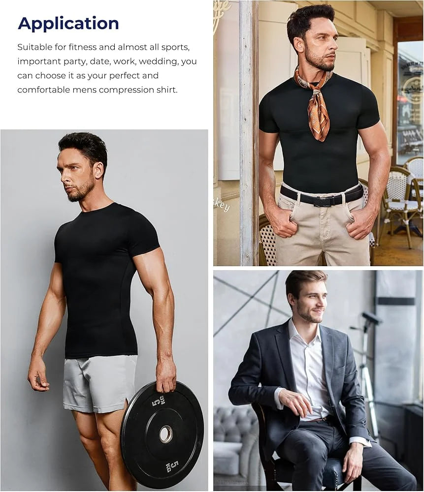 Black Body Shaper Vest for men