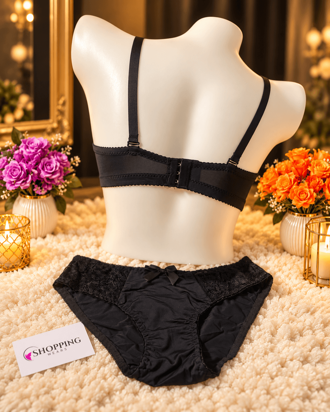 Premium Floral Lace Bra & Panty Set for Women – Sizes 32–38