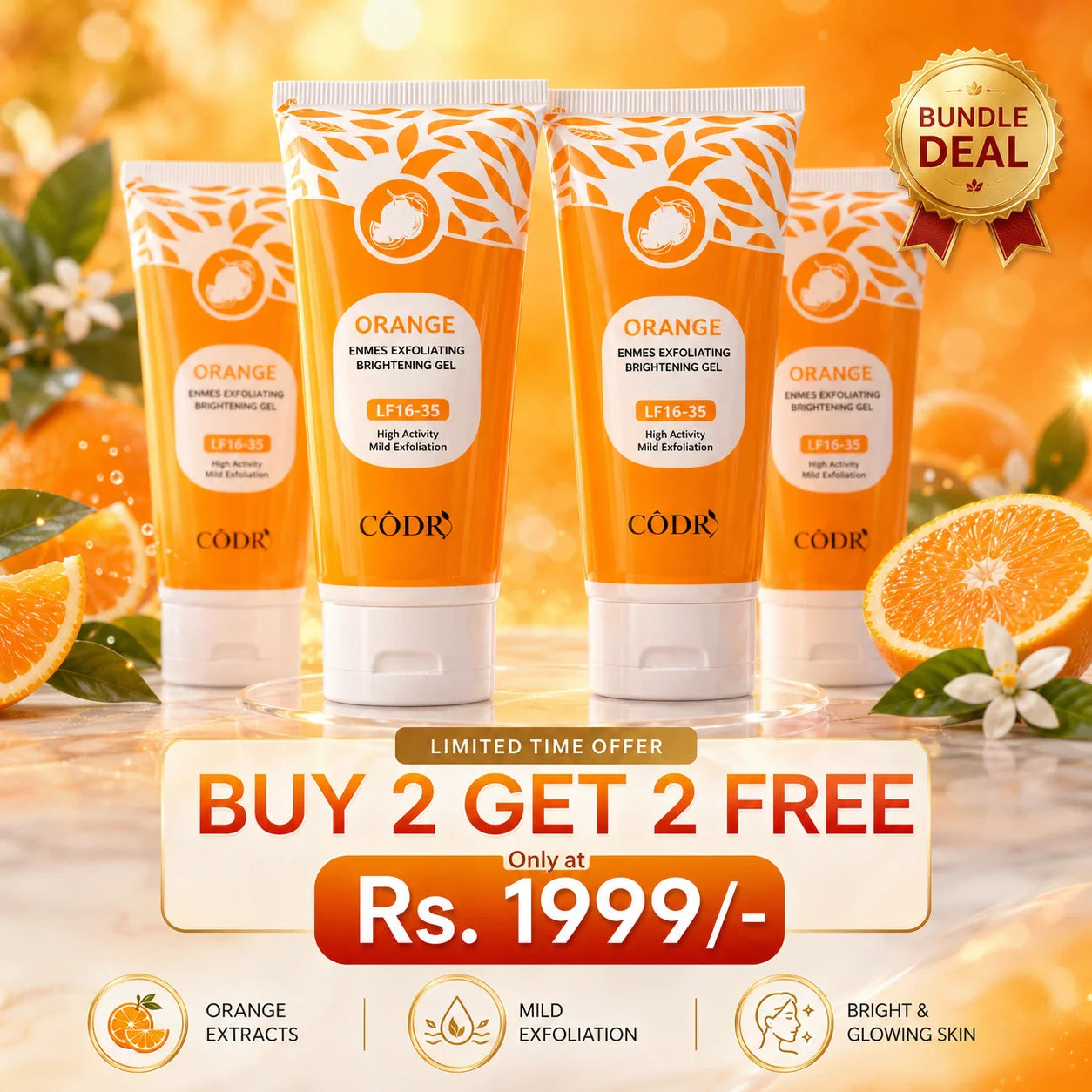CODRA Orange Exfoliating Face Gel for skincare routine