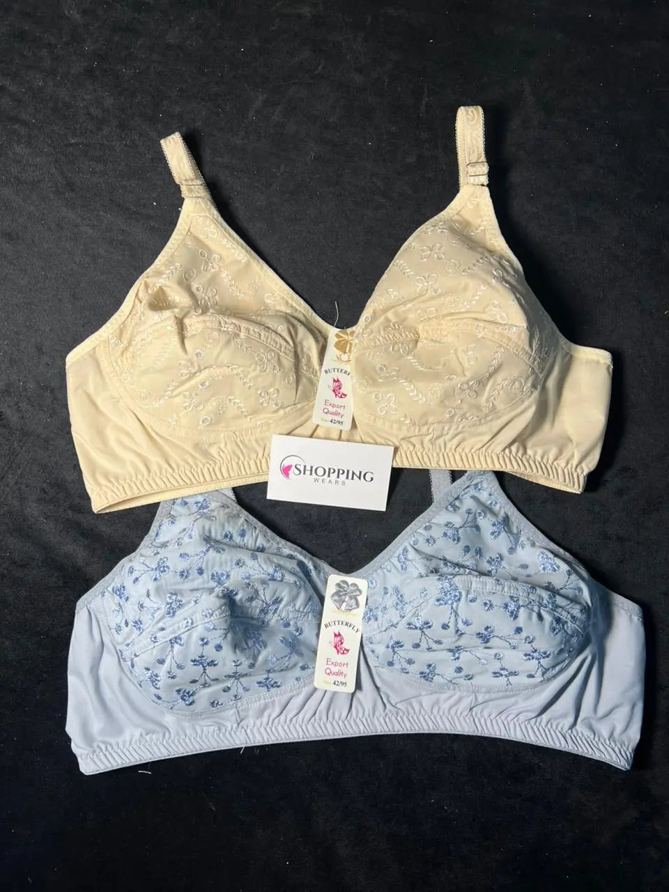 Cotton Embroidered Bra for Women Sizes 32 to 50