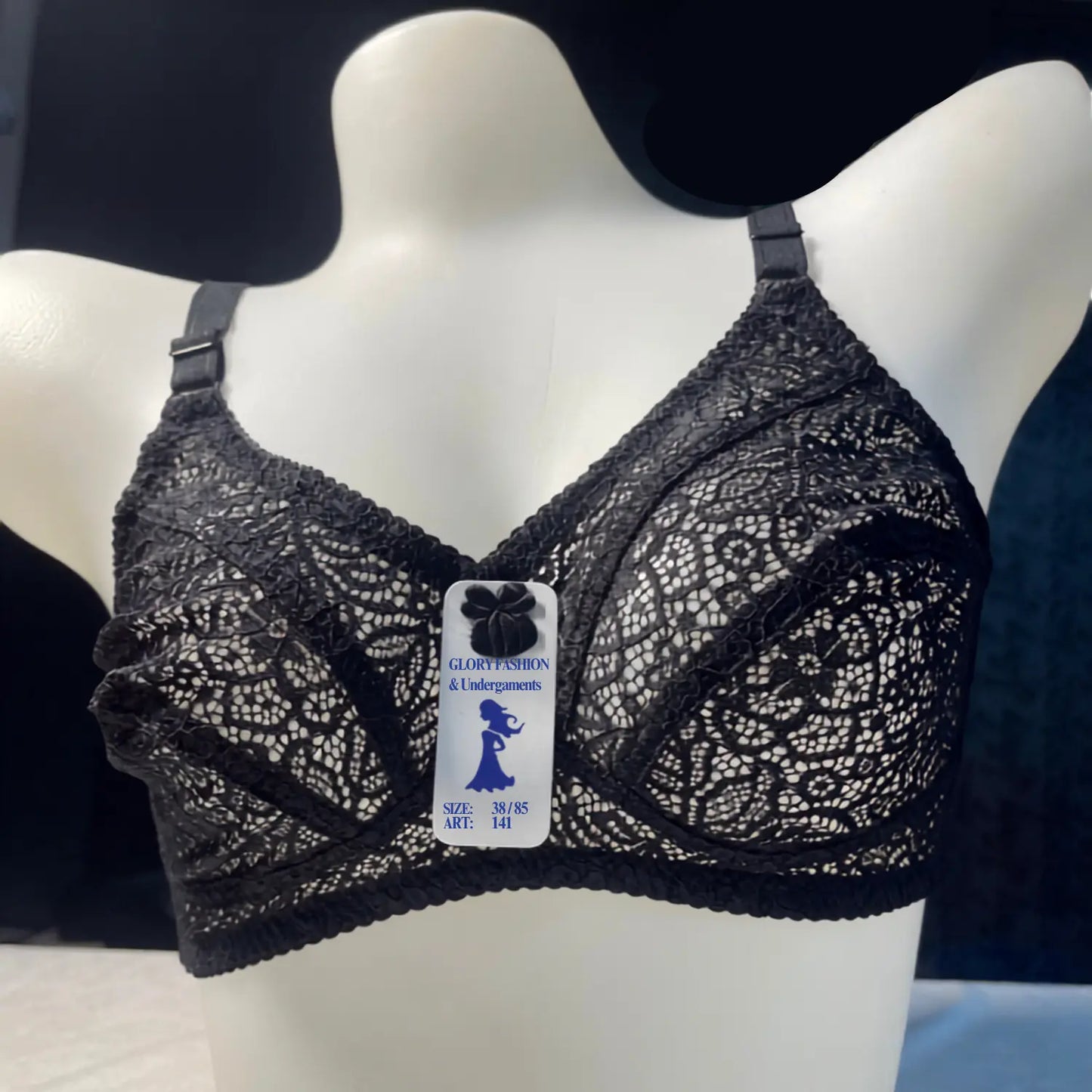 Back view of Glory Fashion Full Net Bra
