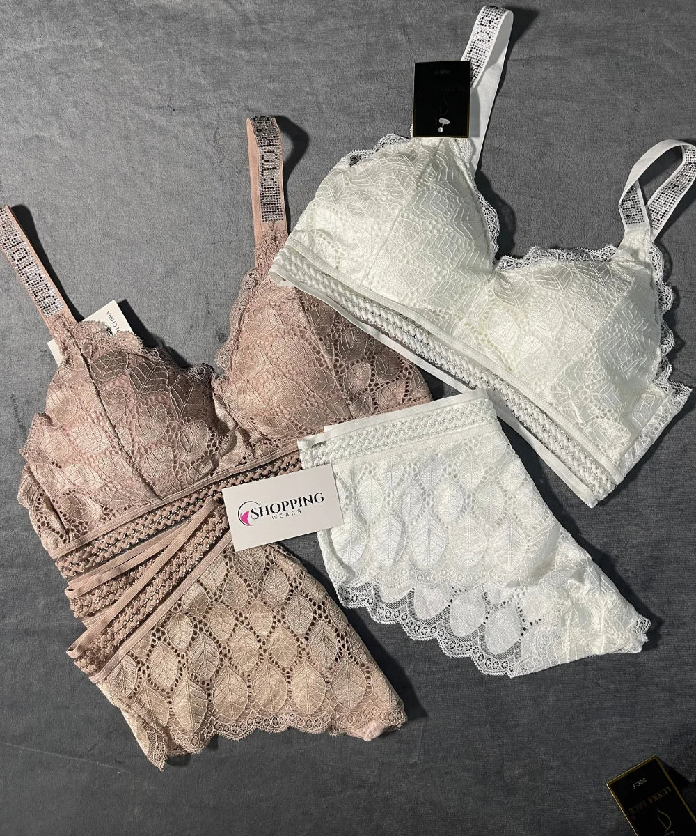 Multicolor Lace Bra Panty Set for Women Pakistan