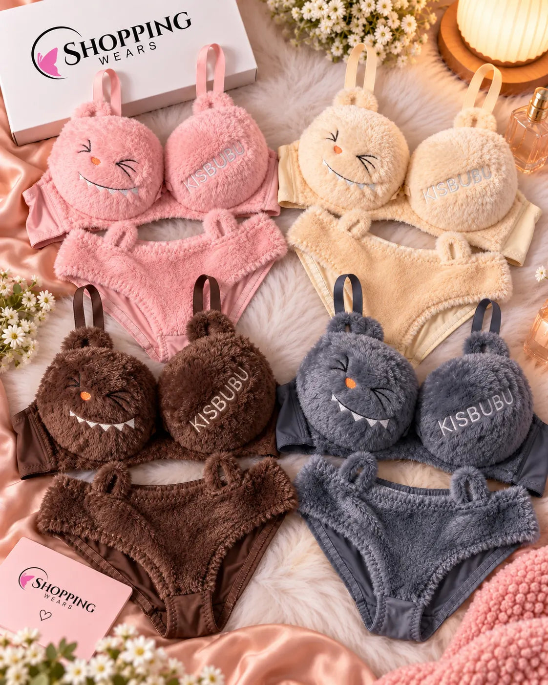 Cute Cat Plush Padded Bra for Women Pakistan – Furry Bra –  Shoppingwears