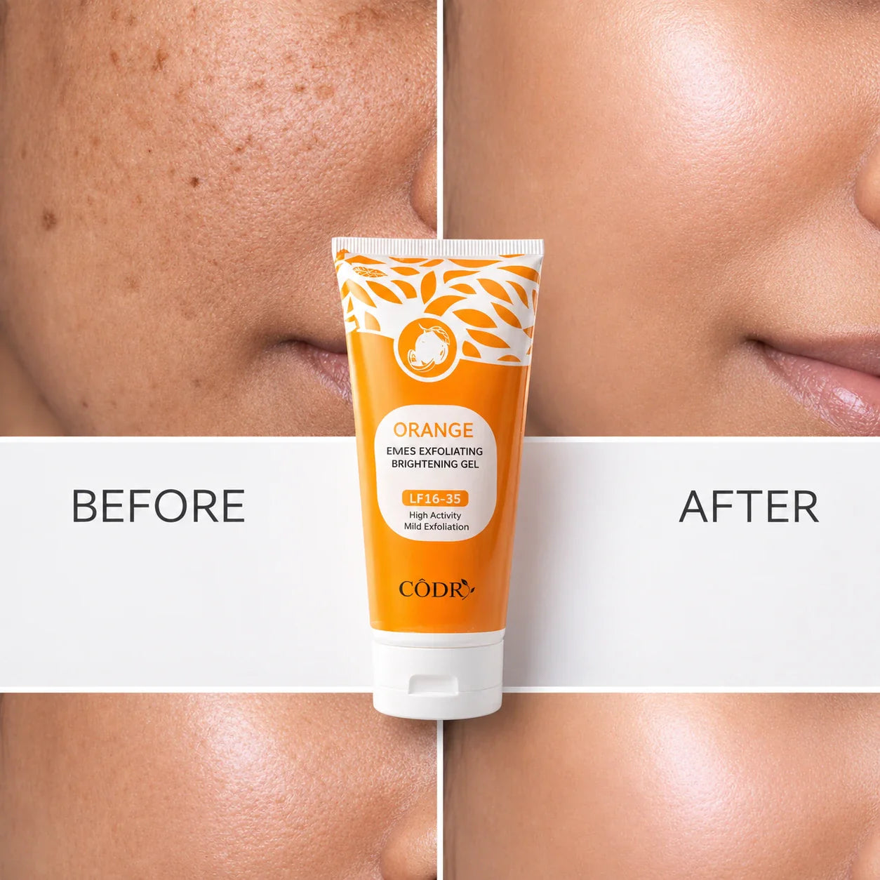 Orange Enzyme Face Exfoliator with lightweight gel texture