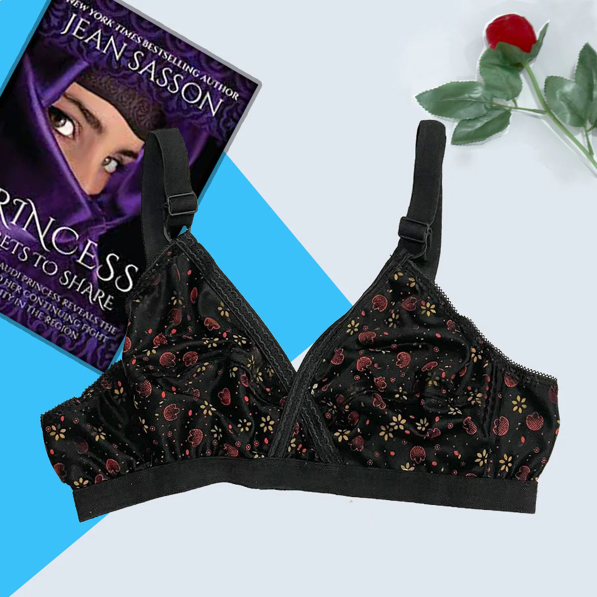 Pack Of 4 Soft Cotton Hosiery Fabric Imported Style Printed Bra