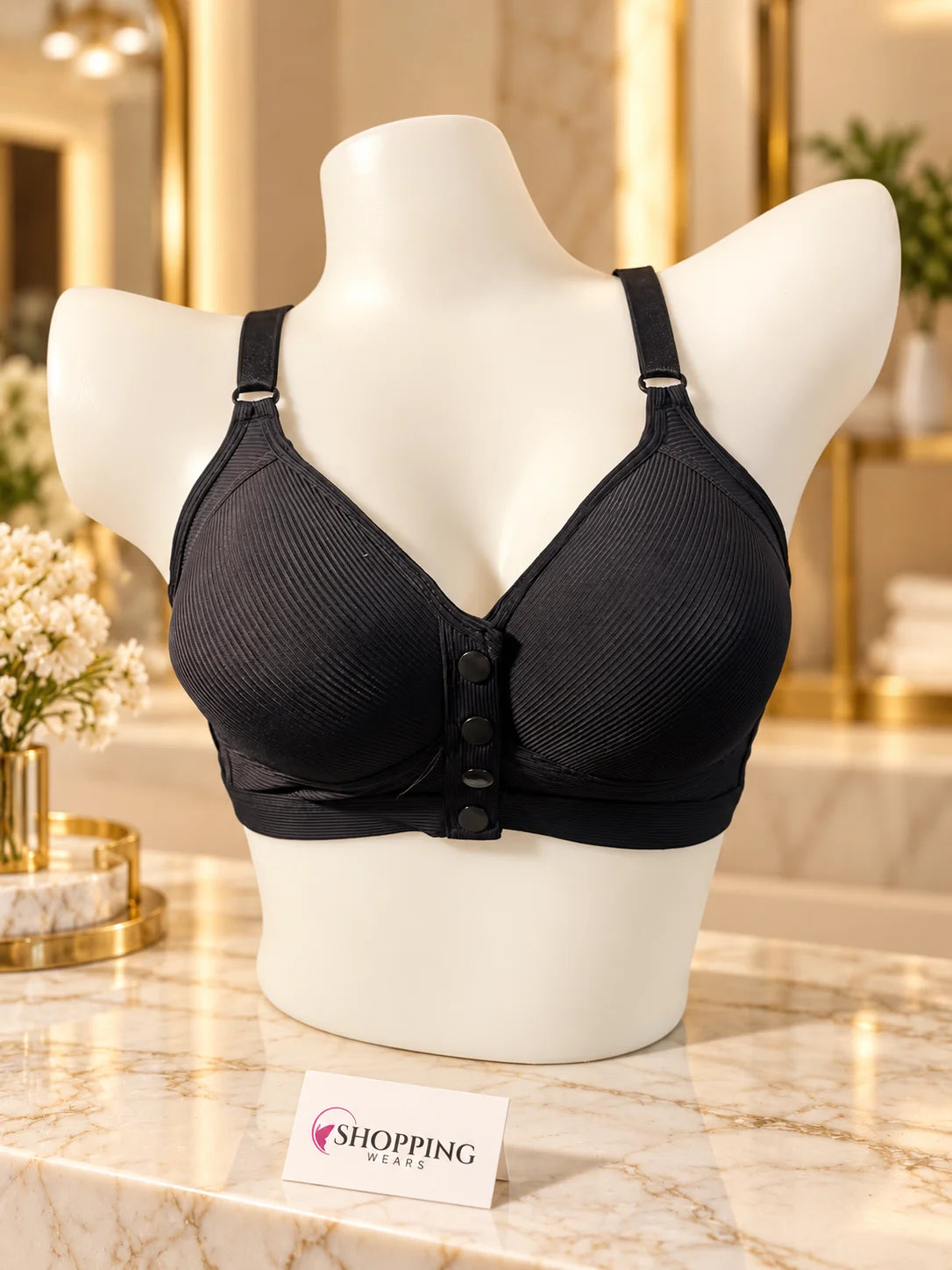 Padded Cup Detail on Front Closure Bra for Women