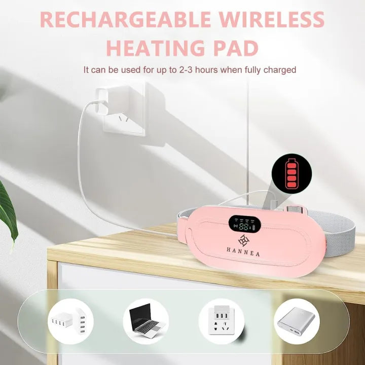 Period heating belt with USB charging cable