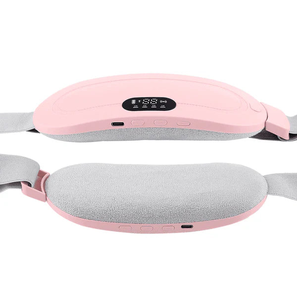 Wearable period heating pad with adjustable waist belt