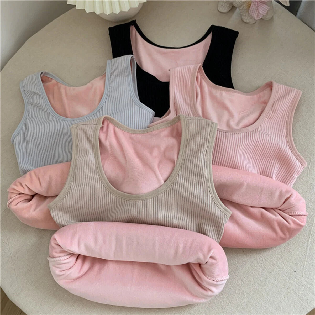 Women Warm Fleece Body Warmer Body Inner Sleeveless Body Shaper