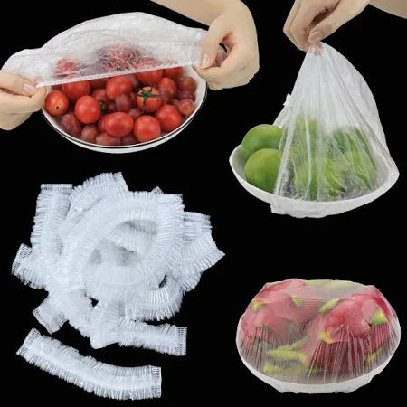 Fresh Keeping Bags 200pcs with Elastic Disposable Shrinkable Food