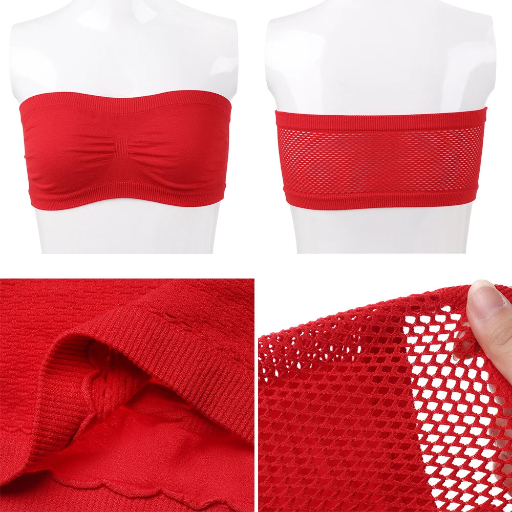 Seamless Strapless Tube Bra for Women – Non-Padded, Free Size