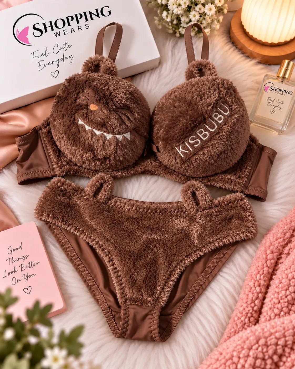 Cute Cat Plush Padded Bra for Women Pakistan – Furry Bra –  Shoppingwears