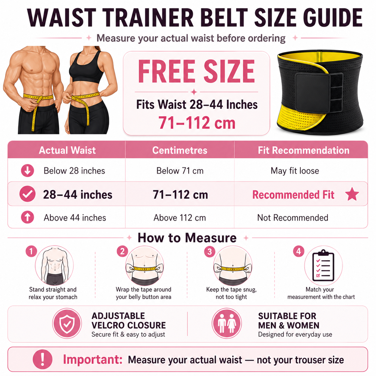 Waist Trainer Belt for selected workout routines